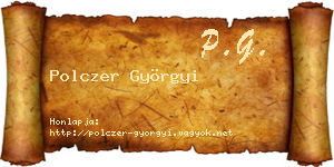 Polczer Györgyi névjegykártya